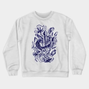 Ernst Haeckel Pitcher Plant Navy Blue Crewneck Sweatshirt